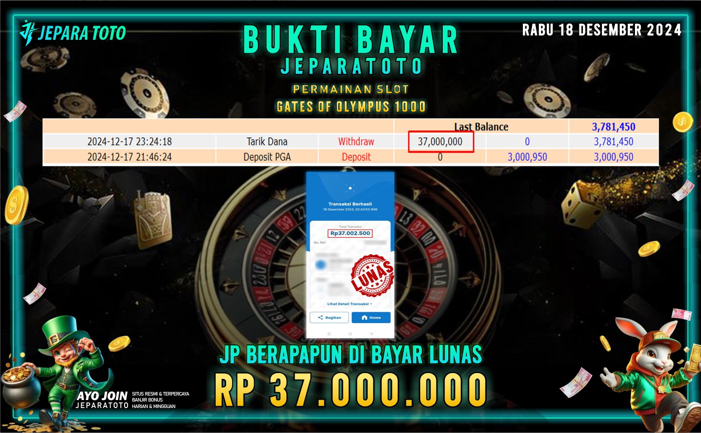 BUKTI KEMENANGAN SLOT GATES OF OLYMPUS 1000 MEMBER JEPARATOTO